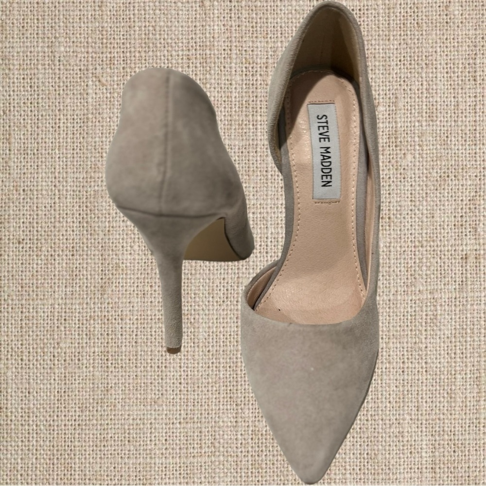 Grey suede Pump heels - Picture 2 of 8